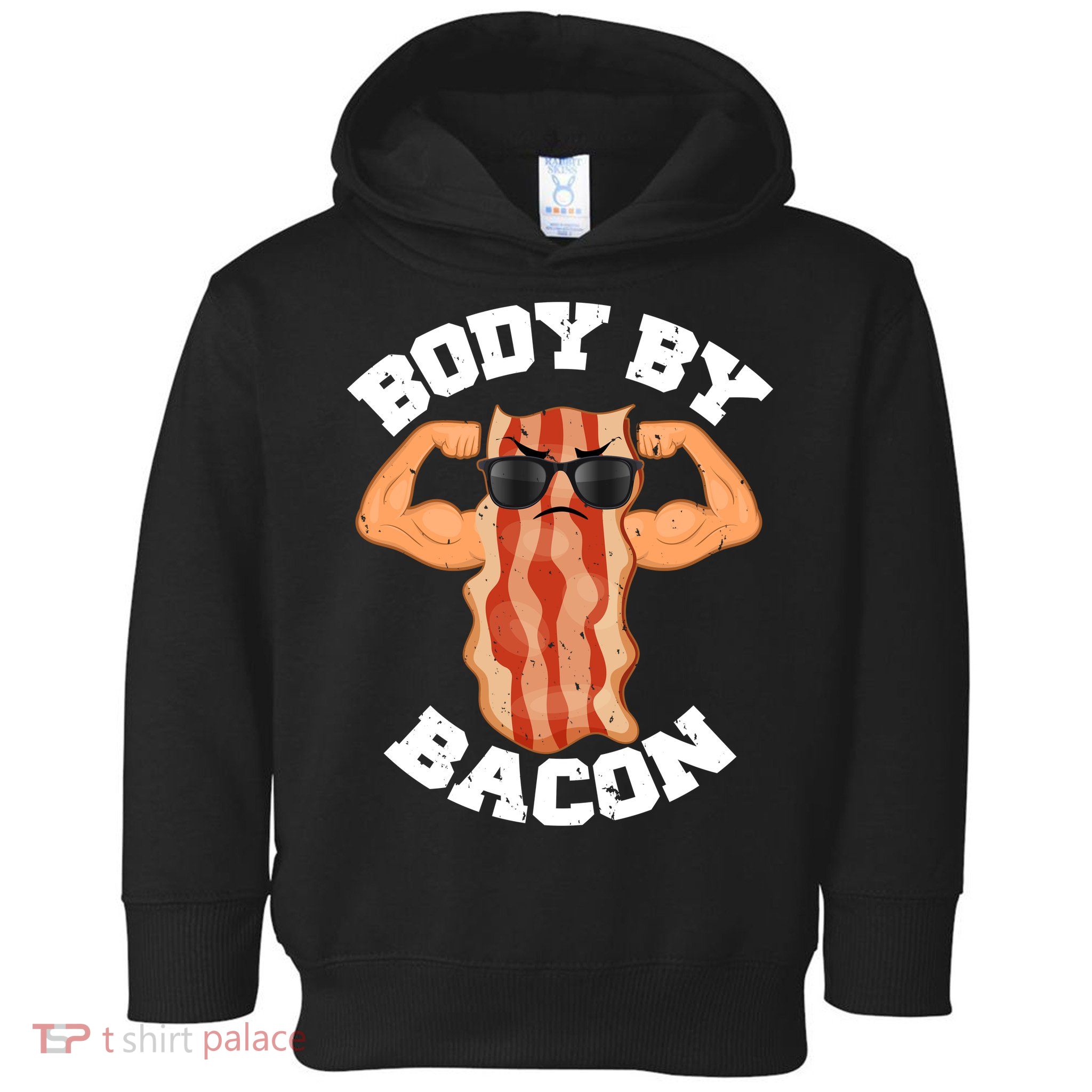 Flexing Body by Bacon Toddler Hoodie