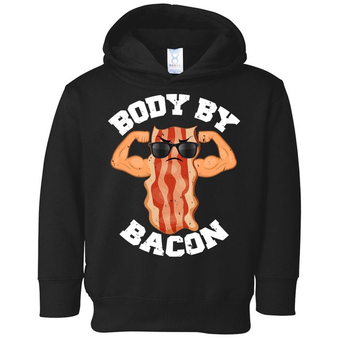 Flexing Body by Bacon Toddler Hoodie