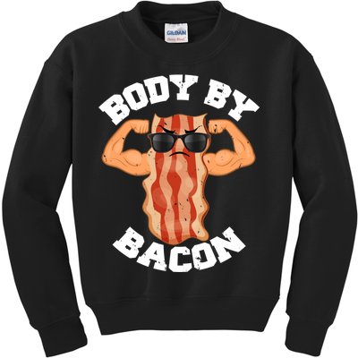 Flexing Body by Bacon Kids Sweatshirt