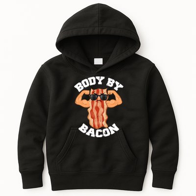 Flexing Body by Bacon Kids Hoodie