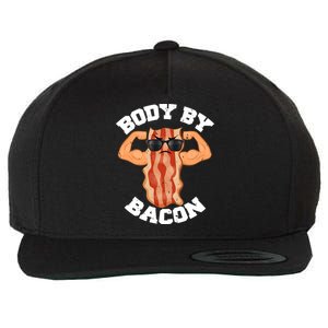 Flexing Body by Bacon Wool Snapback Cap