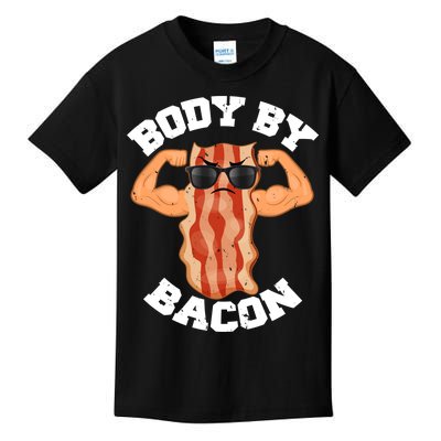 Flexing Body by Bacon Kids T-Shirt