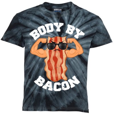 Flexing Body by Bacon Kids Tie-Dye T-Shirt