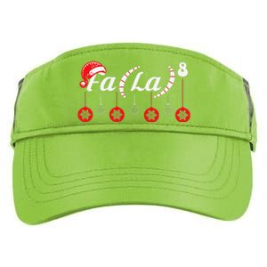 Fa (La)8 Funny Christmas Santa Fa La Math Teacher Student Adult Drive Performance Visor