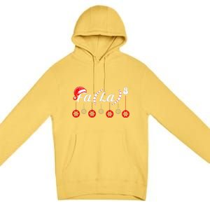 Fa (La)8 Funny Christmas Santa Fa La Math Teacher Student Premium Pullover Hoodie