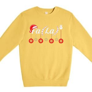 Fa (La)8 Funny Christmas Santa Fa La Math Teacher Student Premium Crewneck Sweatshirt