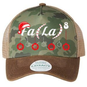 Fa (La)8 Funny Christmas Santa Fa La Math Teacher Student Legacy Tie Dye Trucker Hat