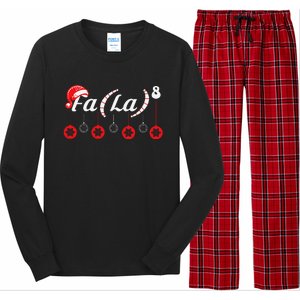 Fa (La)8 Funny Christmas Santa Fa La Math Teacher Student Long Sleeve Pajama Set