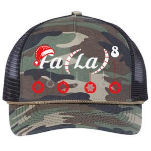 Fa (La)8 Funny Christmas Santa Fa La Math Teacher Student Retro Rope Trucker Hat Cap