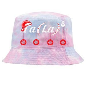 Fa (La)8 Funny Christmas Santa Fa La Math Teacher Student Tie-Dyed Bucket Hat