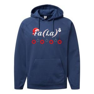 Fa (La)8 Funny Christmas Santa Fa La Math Teacher Student Performance Fleece Hoodie