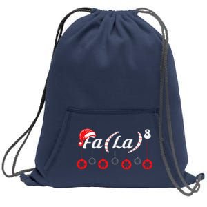 Fa (La)8 Funny Christmas Santa Fa La Math Teacher Student Sweatshirt Cinch Pack Bag