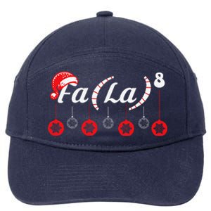 Fa (La)8 Funny Christmas Santa Fa La Math Teacher Student 7-Panel Snapback Hat