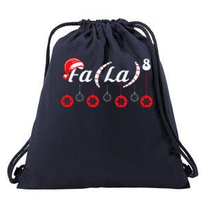 Fa (La)8 Funny Christmas Santa Fa La Math Teacher Student Drawstring Bag