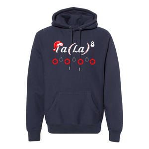 Fa (La)8 Funny Christmas Santa Fa La Math Teacher Student Premium Hoodie