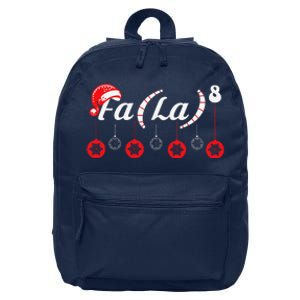 Fa (La)8 Funny Christmas Santa Fa La Math Teacher Student 16 in Basic Backpack