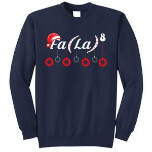 Fa (La)8 Funny Christmas Santa Fa La Math Teacher Student Tall Sweatshirt