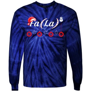 Fa (La)8 Funny Christmas Santa Fa La Math Teacher Student Tie-Dye Long Sleeve Shirt