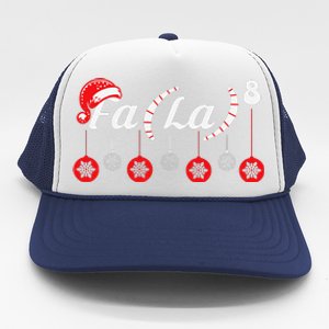 Fa (La)8 Funny Christmas Santa Fa La Math Teacher Student Trucker Hat