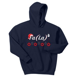 Fa (La)8 Funny Christmas Santa Fa La Math Teacher Student Kids Hoodie