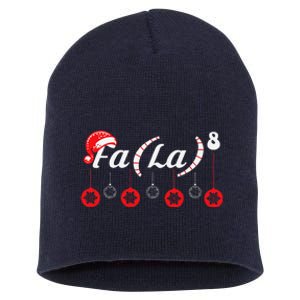 Fa (La)8 Funny Christmas Santa Fa La Math Teacher Student Short Acrylic Beanie