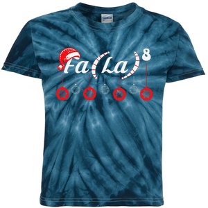 Fa (La)8 Funny Christmas Santa Fa La Math Teacher Student Kids Tie-Dye T-Shirt