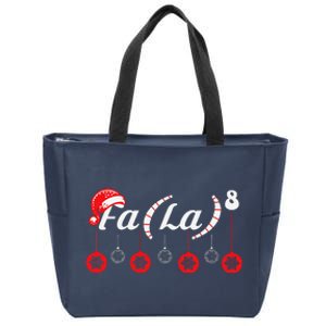 Fa (La)8 Funny Christmas Santa Fa La Math Teacher Student Zip Tote Bag