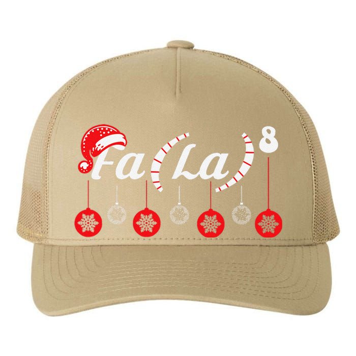 Fa (La)8 Funny Christmas Santa Fa La Math Teacher Student Yupoong Adult 5-Panel Trucker Hat