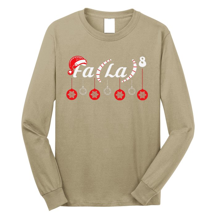 Fa (La)8 Funny Christmas Santa Fa La Math Teacher Student Long Sleeve Shirt