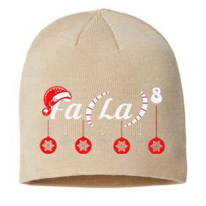 Fa (La)8 Funny Christmas Santa Fa La Math Teacher Student Sustainable Beanie