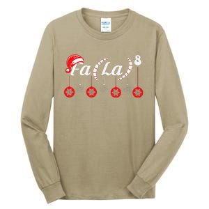 Fa (La)8 Funny Christmas Santa Fa La Math Teacher Student Tall Long Sleeve T-Shirt