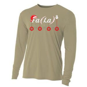 Fa (La)8 Funny Christmas Santa Fa La Math Teacher Student Cooling Performance Long Sleeve Crew