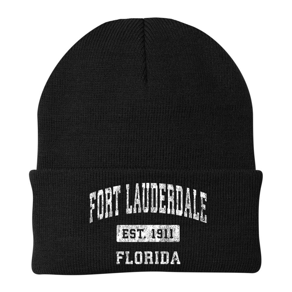 Fort Lauderdale Florida Fl Vintage Established Sports Beanie