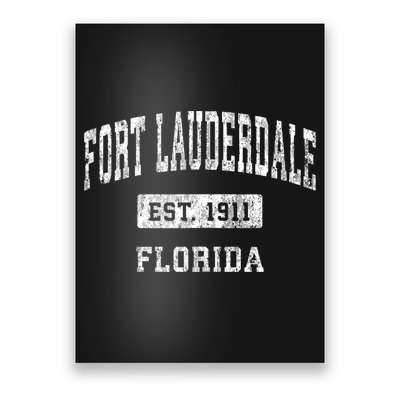 Fort Lauderdale Florida Fl Vintage Established Sports Poster