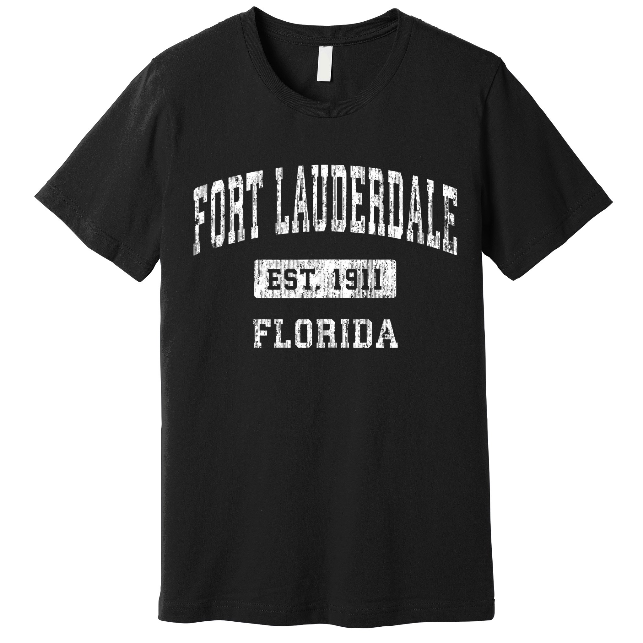 Fort Lauderdale Florida Fl Vintage Established Sports Premium T-Shirt