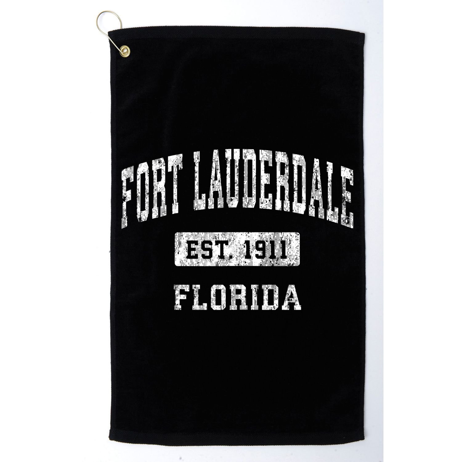 Fort Lauderdale Florida Fl Vintage Established Sports Golf Towel