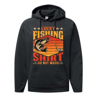 Funny Lucky Fishing Do Not Wash It Funny Fhishing Performance Fleece Hoodie