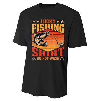 Funny Lucky Fishing Do Not Wash It Funny Fhishing Performance Sprint T-Shirt