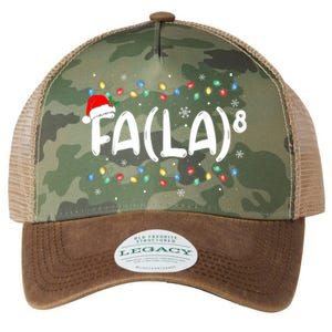 Fa (La)8 Funny Christmas Santa Fa La Math Teacher Legacy Tie Dye Trucker Hat