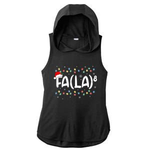 Fa (La)8 Funny Christmas Santa Fa La Math Teacher Ladies PosiCharge Tri-Blend Wicking Draft Hoodie Tank