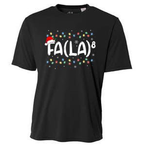 Fa (La)8 Funny Christmas Santa Fa La Math Teacher Cooling Performance Crew T-Shirt