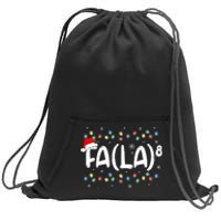 Fa (La)8 Funny Christmas Santa Fa La Math Teacher Sweatshirt Cinch Pack Bag