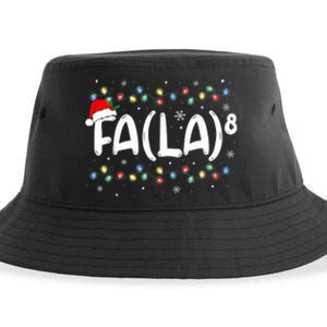 Fa (La)8 Funny Christmas Santa Fa La Math Teacher Sustainable Bucket Hat