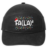 Fa (La)8 Funny Christmas Santa Fa La Math Teacher 7-Panel Snapback Hat