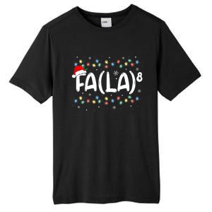 Fa (La)8 Funny Christmas Santa Fa La Math Teacher Tall Fusion ChromaSoft Performance T-Shirt