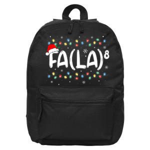 Fa (La)8 Funny Christmas Santa Fa La Math Teacher 16 in Basic Backpack