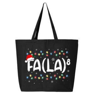 Fa (La)8 Funny Christmas Santa Fa La Math Teacher 25L Jumbo Tote