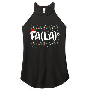 Fa (La)8 Funny Christmas Santa Fa La Math Teacher Women's Perfect Tri Rocker Tank