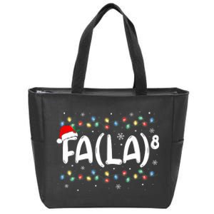 Fa (La)8 Funny Christmas Santa Fa La Math Teacher Zip Tote Bag