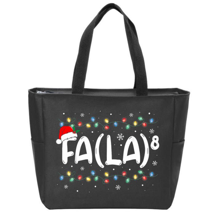 Fa (La)8 Funny Christmas Santa Fa La Math Teacher Zip Tote Bag